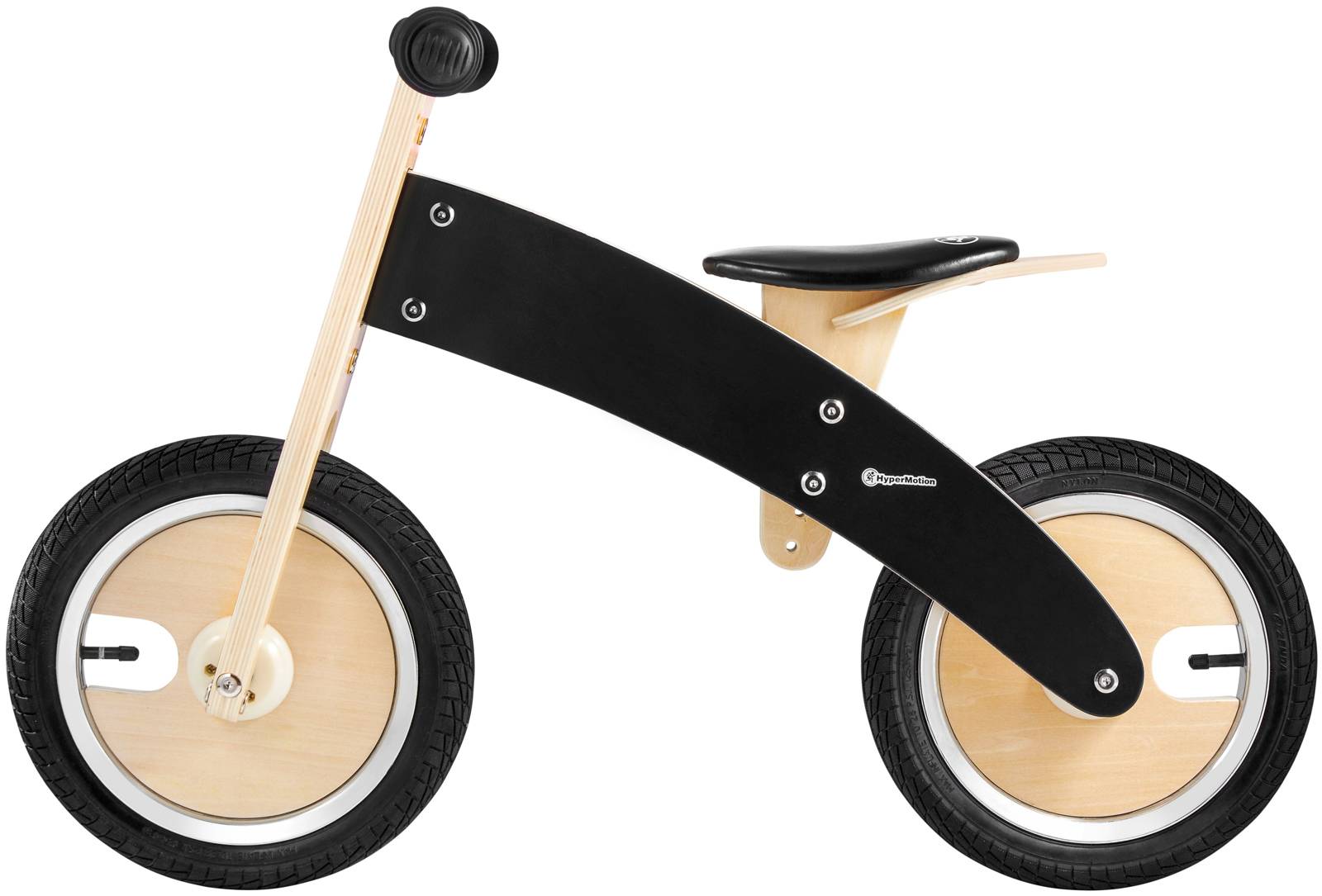 JAMES HyperMotion Wooden Balance Bike - inflatable wheels - black