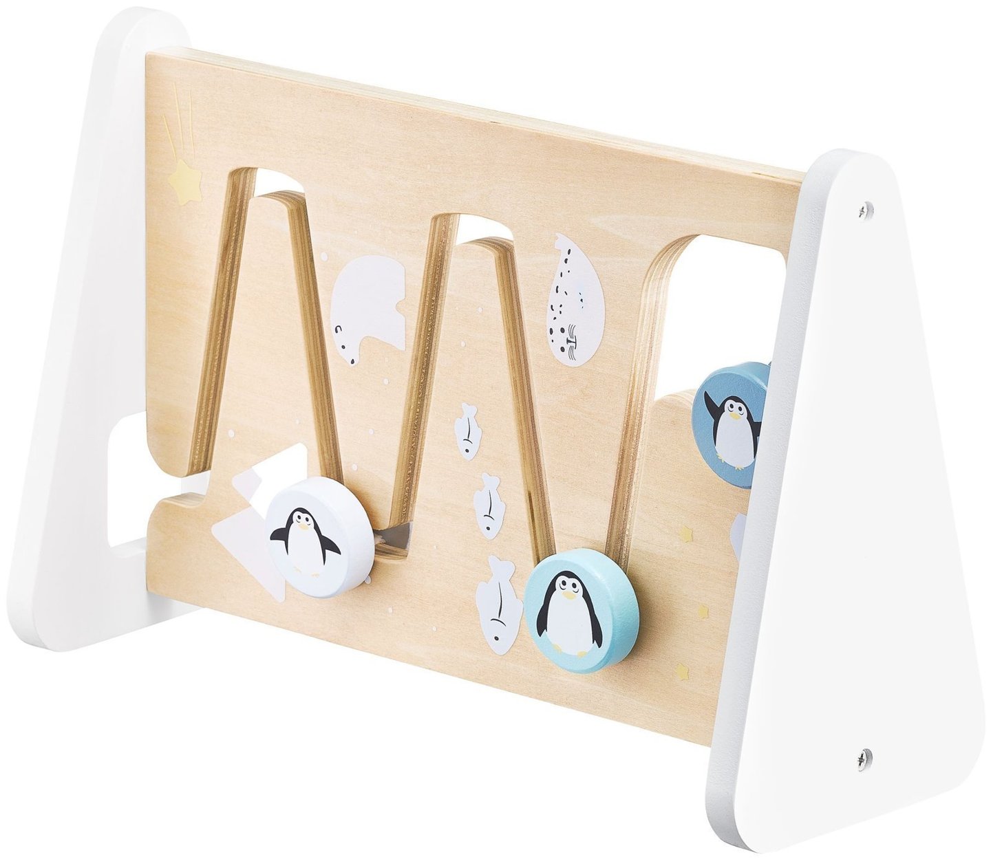 Wooden double-sided sensory board